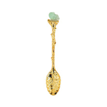 Load image into Gallery viewer, Witch Herb Spoon with Crystal gold with Green Aventurine - Down to Earth