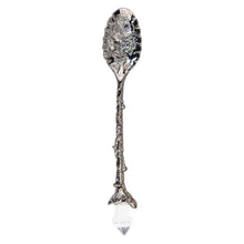 Load image into Gallery viewer, Witch Herb Spoon gunmetal engraved on a white background - Down to Earth