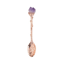 Load image into Gallery viewer, Witch Herb Spoon with Crystal Rose with Amethyst - Down to Earth