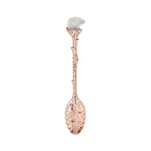 Load image into Gallery viewer, Witch Herb Spoon with Crystal Rose with Clear Quartz - Down to Earth