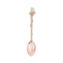 Load image into Gallery viewer, Witch Herb Spoon with Crystal Rose with Green Aventurine back side - Down to Earth