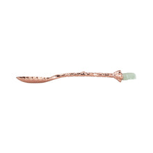 Load image into Gallery viewer, Witch Herb Spoon with Crystal Rose with Green Aventurine side - Down to Earth