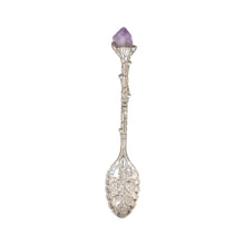 Load image into Gallery viewer, Witch Herb Spoon with Crystal Silver with Amethyst - Down to Earth