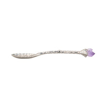Load image into Gallery viewer, Witch Herb Spoon with Crystal Silver with Amethyst side - Down to Earth