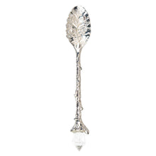 Load image into Gallery viewer, Witch Herb Spoon silver engraved on a white background - Down to Earth