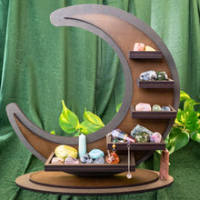 Load image into Gallery viewer, Wood Standing Moon Shelf Styled - Down To Earth