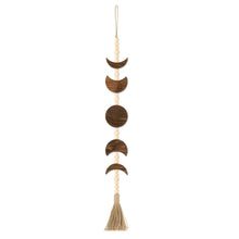 Load image into Gallery viewer, Wooden Moon Phase Wall Hanging Garland Straight - Down to Earth
