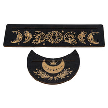 Load image into Gallery viewer, Wooden Tarot Card Display on a white background low angle - Down to Earth