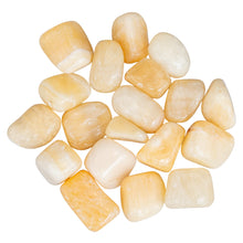 Load image into Gallery viewer, Tumbled Yellow Calcite on a white background - Down To Earth