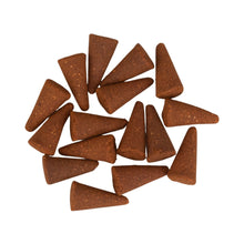 Load image into Gallery viewer, Brown triangular incense cones on a white background - Down to Earth