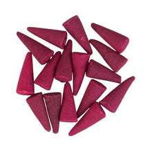 Load image into Gallery viewer, Red incense cones on a white background - Down to Earth
