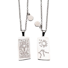 Load image into Gallery viewer, Zodiac Tarot Card & Astrology Necklace