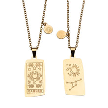 Load image into Gallery viewer, Zodiac Tarot Card & Astrology Necklace