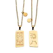 Load image into Gallery viewer, Zodiac Tarot Card & Astrology Necklace