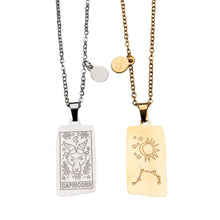 Load image into Gallery viewer, Zodiac Tarot Card & Astrology Necklace