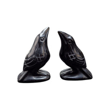 Load image into Gallery viewer, Image showing two crystal crow sculptures positioned opposite each other. - Down to Earth.