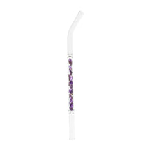 Load image into Gallery viewer, "A clear straw against a white backdrop with Amethyst crystal chips within it," - Down to Earth.