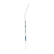 Load image into Gallery viewer, "A clear straw with Aquamarine crystal chips within it," - Down to Earth.