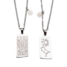 Load image into Gallery viewer, Zodiac Tarot Card & Astrology Necklace
