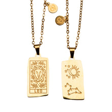 Load image into Gallery viewer, Zodiac Tarot Card & Astrology Necklace