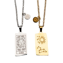 Load image into Gallery viewer, Zodiac Tarot Card & Astrology Necklace