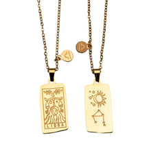 Load image into Gallery viewer, Zodiac Tarot Card & Astrology Necklace