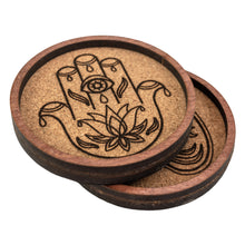 Load image into Gallery viewer, Boho Coaster group photo with coasters stacked loew angle on a white background studio photo - Down to Earth