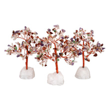 Load image into Gallery viewer, "Three Mixed Crystal Chip Trees on a white background," - Down to Earth.
