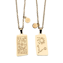 Load image into Gallery viewer, Zodiac Tarot Card & Astrology Necklace