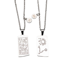 Load image into Gallery viewer, Zodiac Tarot Card & Astrology Necklace
