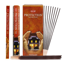 Load image into Gallery viewer, "HEM Protection Incense Sticks in three different quantities on a white background," - Down to Earth.