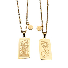 Load image into Gallery viewer, Zodiac Tarot Card & Astrology Necklace