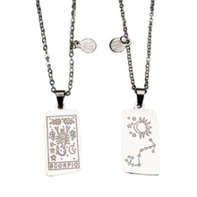Load image into Gallery viewer, Zodiac Tarot Card & Astrology Necklace