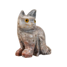 Load image into Gallery viewer, "Side angle of a stone cat figurine," - Down to Earth.