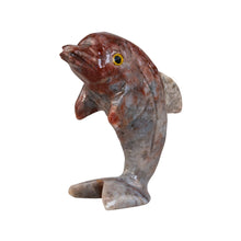 Load image into Gallery viewer, "Side angle of a carved stone dolphin," - Down to Earth.