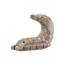 Load image into Gallery viewer, "Left side of a stone figurine scorpion carved from cream-colored crystals against a white background," - Down to Earth.