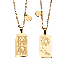 Load image into Gallery viewer, Zodiac Tarot Card & Astrology Necklace
