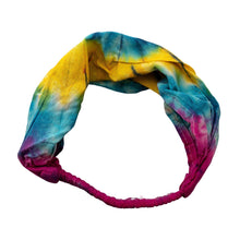 Load image into Gallery viewer, "Thread Heads Tie-Dye Headband on a white background," - Down to Earth.