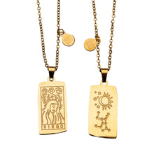 Load image into Gallery viewer, Zodiac Tarot Card & Astrology Necklace