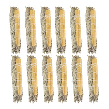 Load image into Gallery viewer, 12 ct White Sage w/Palo Santo Smudge Stick on a white background - Down to Earth

