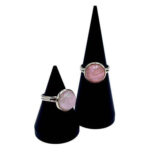 Wholesale 12mm Rose Quartz Crystal Ring - Down To Earth