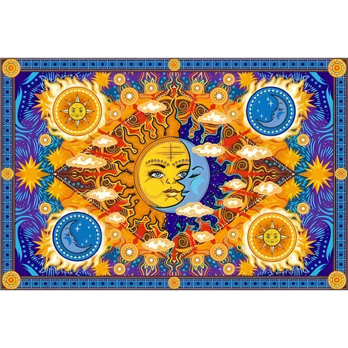3-D Fire, Sun, and Moon Tapestry - Down To Earth