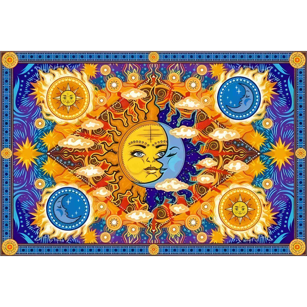 3-D Fire, Sun, and Moon Tapestry - Down To Earth
