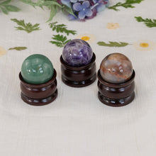 Load image into Gallery viewer, Crystal Sphere, Green Aventurine, Dream Amethyst, Indian Agate. - Down To Earth
