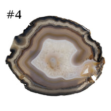 Load image into Gallery viewer, #4 Premiere Large Agate Slice on a white background - Down To Earth
