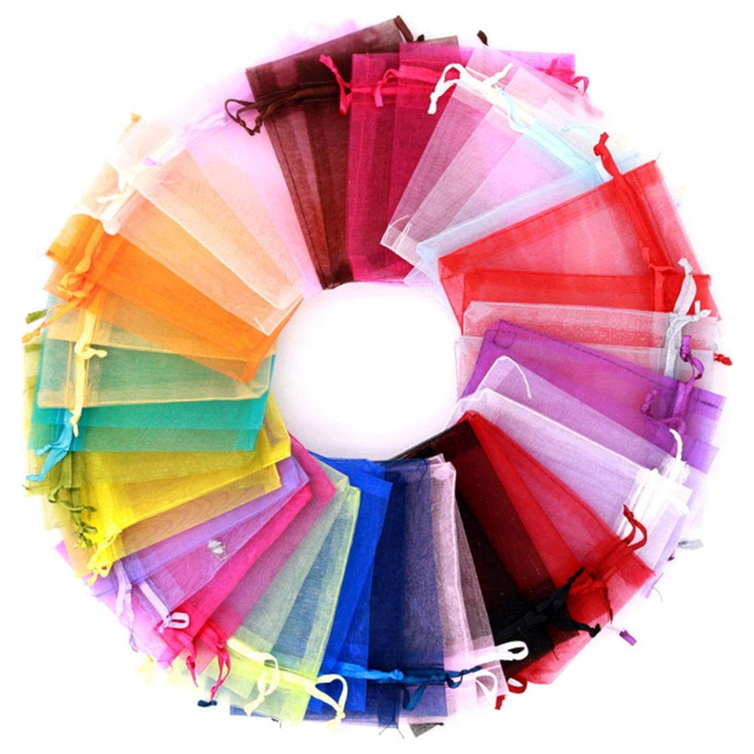 5x7 Organza Bags with an assortment of colors - Down To Earth