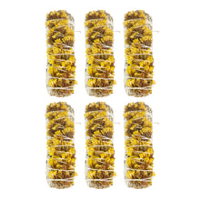 Load image into Gallery viewer, 6pk Sage w/Yellow Sinuata Smudge Stick on a white background - Down To Earth
