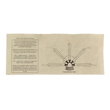 Load image into Gallery viewer, 7 Chakra Crystal Pendulum instruction "Using a Chart with your Pendulum" side on a white background - Down To Earth
