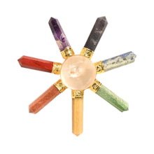 Load image into Gallery viewer, 7 Chakra Crystal Point Energy Generator - Down To Earth
