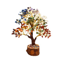 Load image into Gallery viewer, Decorative tree made of Chakra chip stones on a white background - Down To Earth
